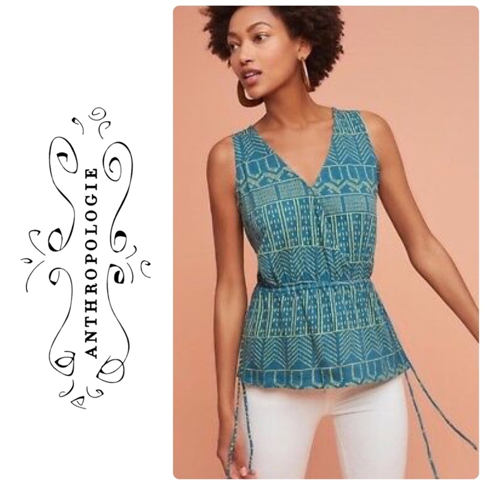BNWT Anthropologie Becka V-Neck Wrap Tank